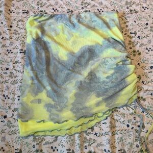 Wild Fable Vibrant Yellow and Blue Skirt